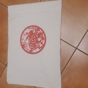 Red Chinese Rabbit Fleece Pillow Case